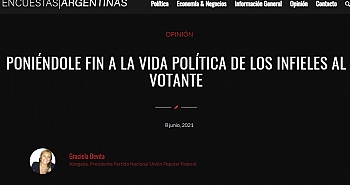 PONINDOLE FIN A LA VIDA POLTICA DE LOS INFIELES AL VOTANTE